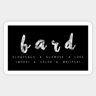 Bard Dungeons and Dragons | D&D | DnD Gifts | RPG Gifts Magnet